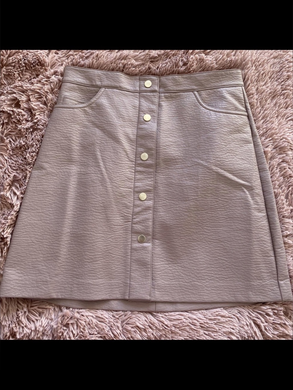 Dynamite Button-Front Mini Skirt